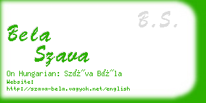 bela szava business card